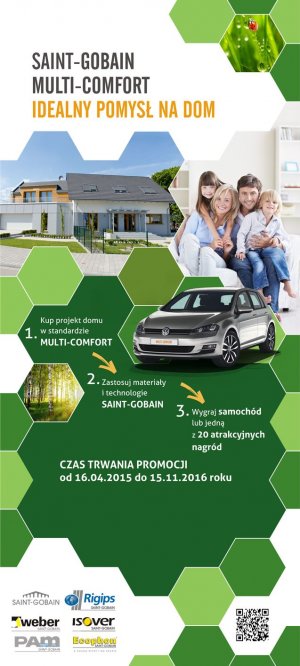 Konkursy - Konkurs: Postaw na energooszczędne budownictwo od Saint-Gobain i wygraj samochód Volkswagen Golf 
