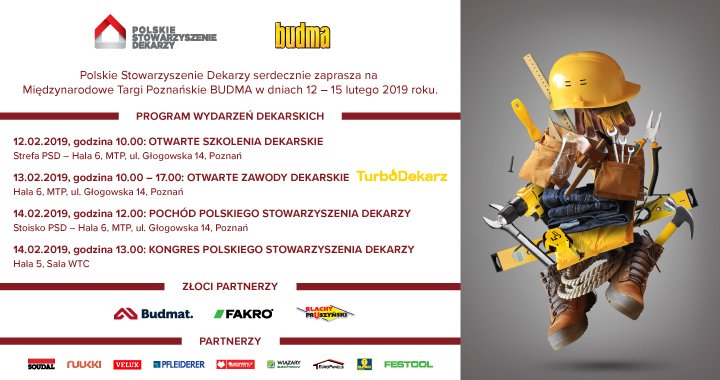  - PSD na BUDMIE: szkolenia dekarskie w Strefie Turbo Mocy, otwarte zawody TurboDEKARZ i Jubileuszowy Kongres
