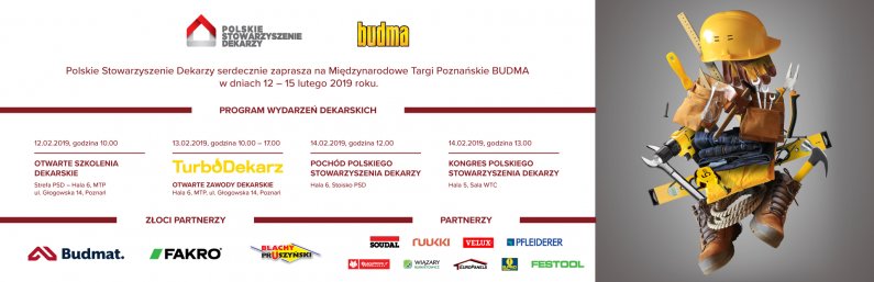  - PSD na BUDMIE: szkolenia dekarskie w Strefie Turbo Mocy, otwarte zawody TurboDEKARZ i Jubileuszowy Kongres
