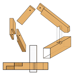 Konstrukcje - Podstawowe złącza ciesielskie w konstrukcjach więźby dachowej z drewna